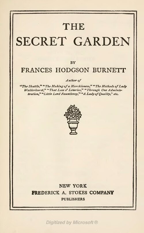 File:The Secret Garden.djvu